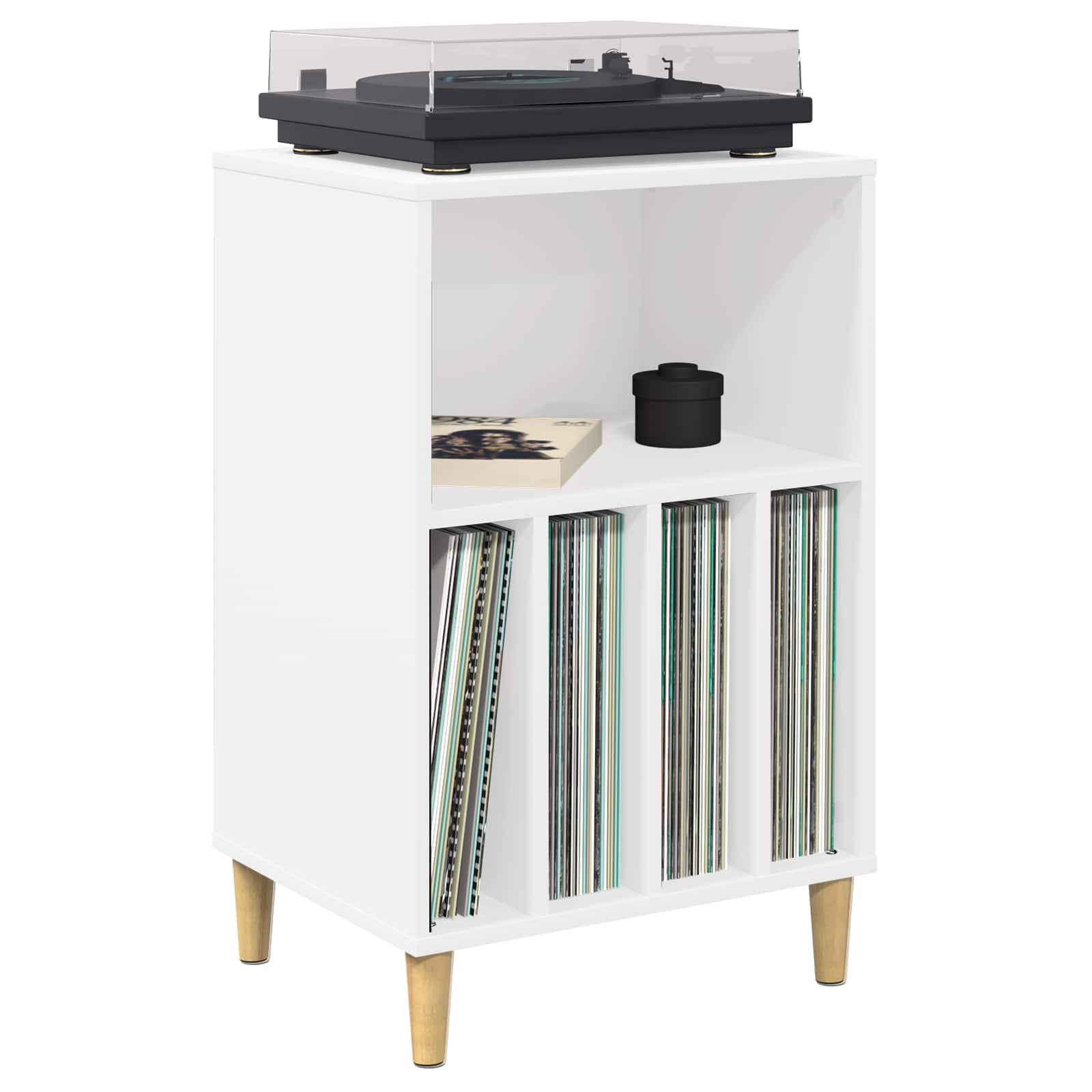 Turntable Stand White 47 x 39.5 x 74.5 cm Engineered Wood