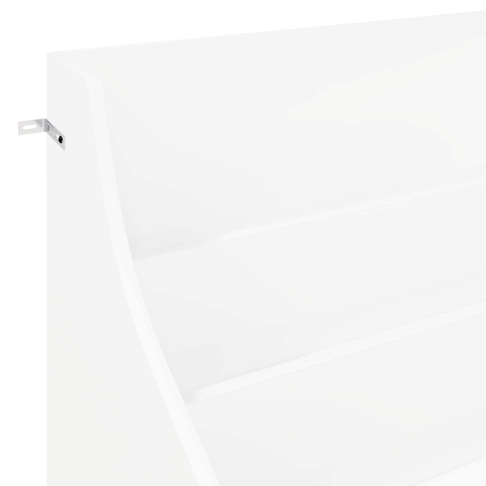 Media Shelves White 70.5 x 46 x 112 cm Engineered Wood