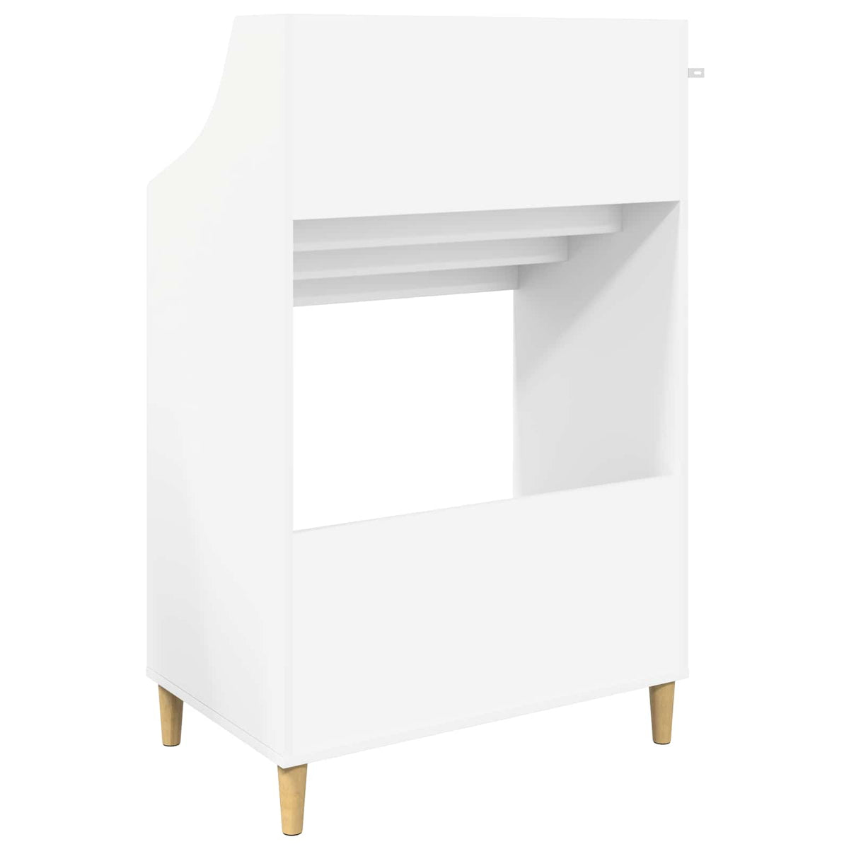 Media Shelves White 70.5 x 46 x 112 cm Engineered Wood