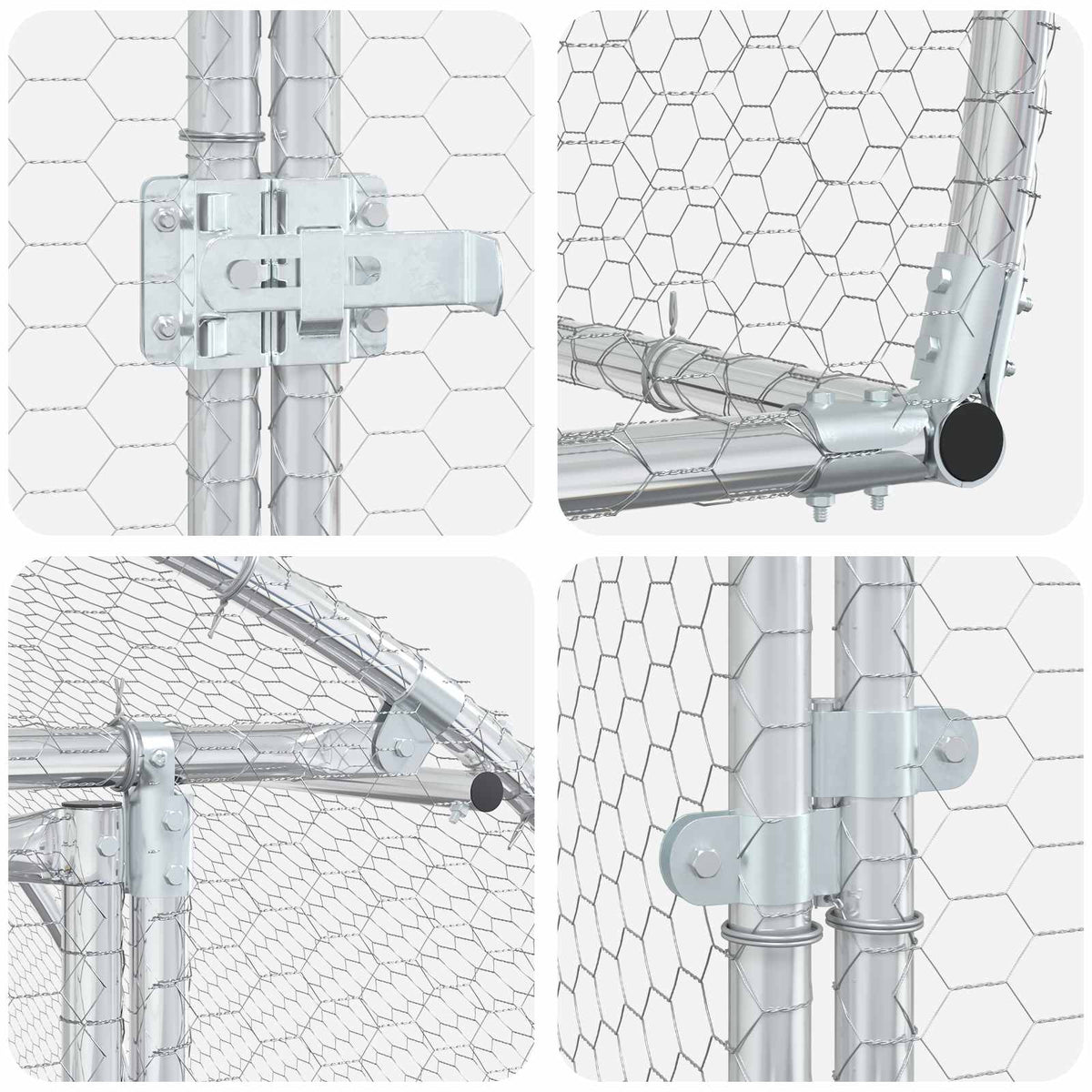 Chicken Coop Silver 200 x 150 x 100 cm Galvanised Steel