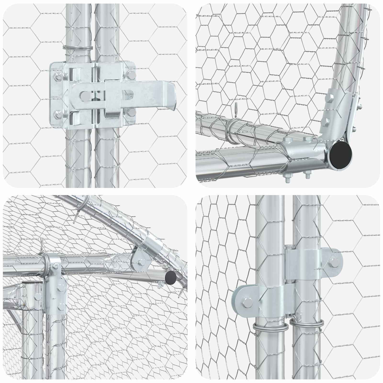 Chicken Coop Silver 200 x 150 x 100 cm Galvanised Steel
