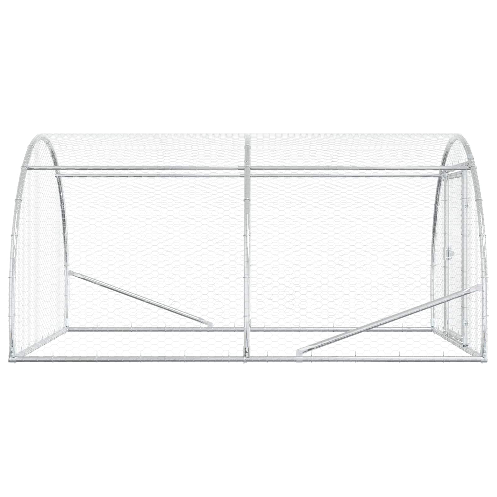 Chicken Coop Silver 200 x 150 x 100 cm Galvanised Steel