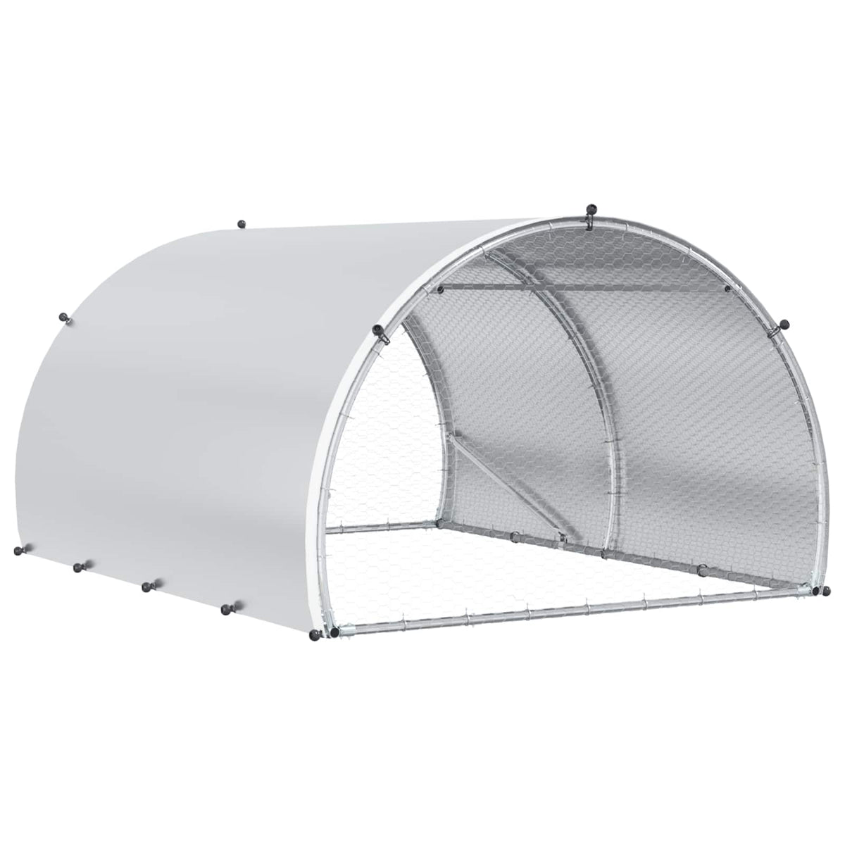 Chicken Coop Silver 200 x 150 x 100 cm Galvanised Steel