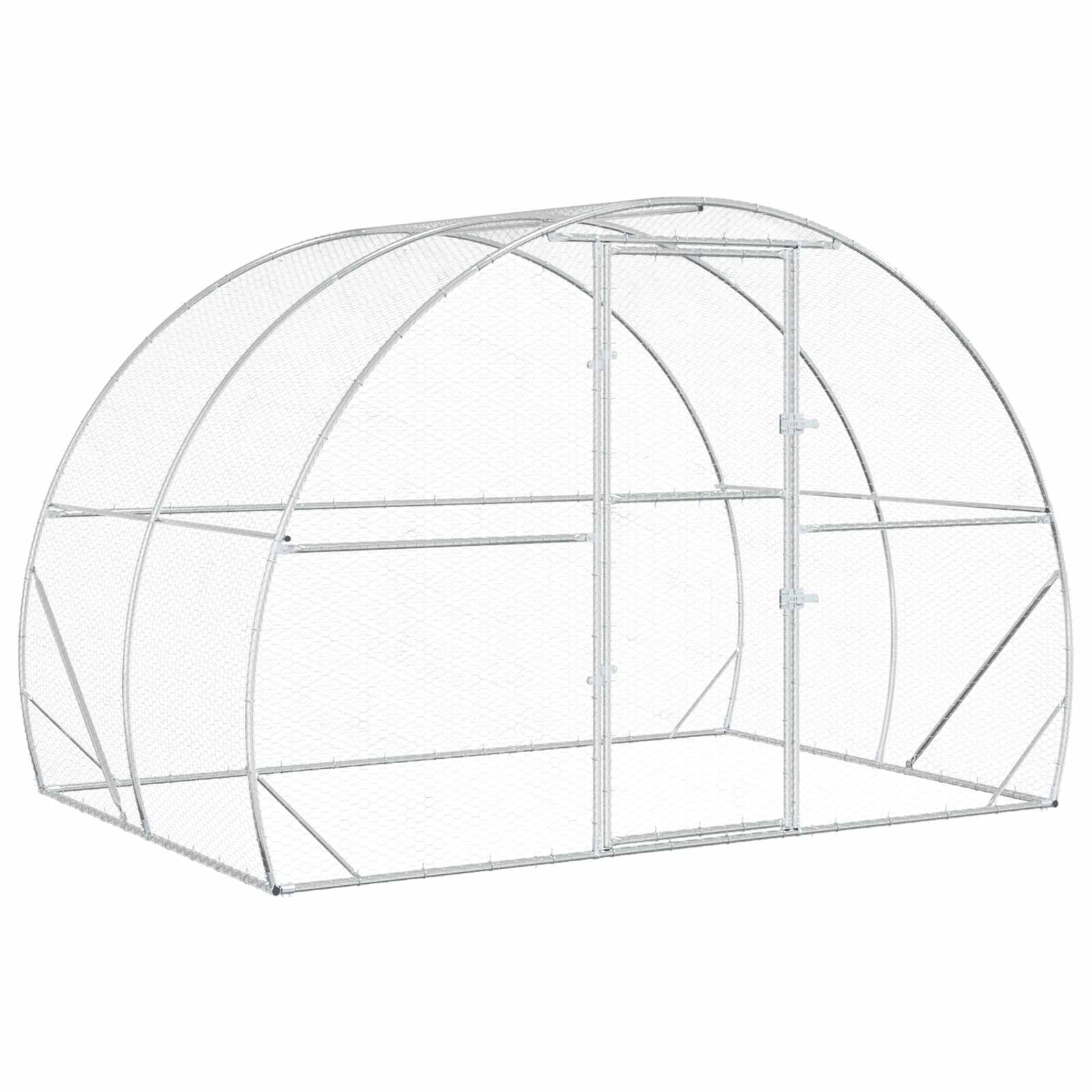 Chicken Coop Silver 200 x 300 x 200 cm Galvanised Steel