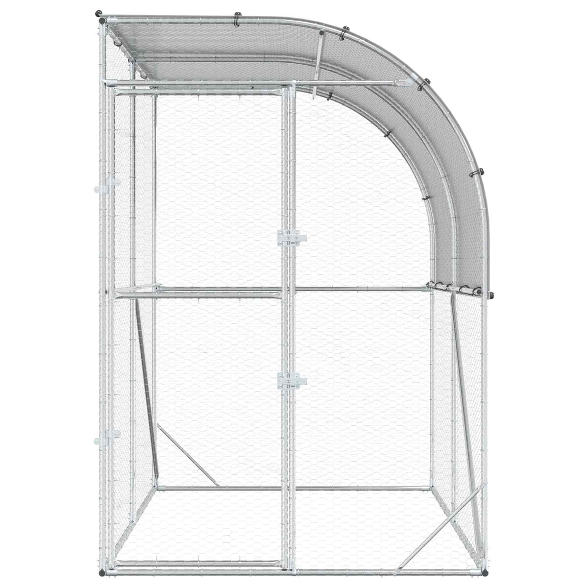 Chicken Coop Silver 200 x 200 x 215 cm Galvanised Steel