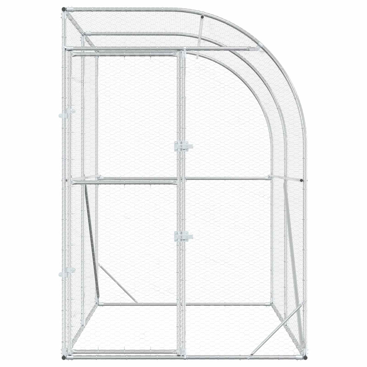 Chicken Coop Silver 200 x 200 x 215 cm Galvanised Steel