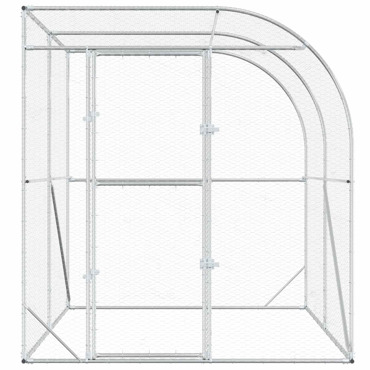Chicken Coop Silver 200 x 200 x 215 cm Galvanised Steel