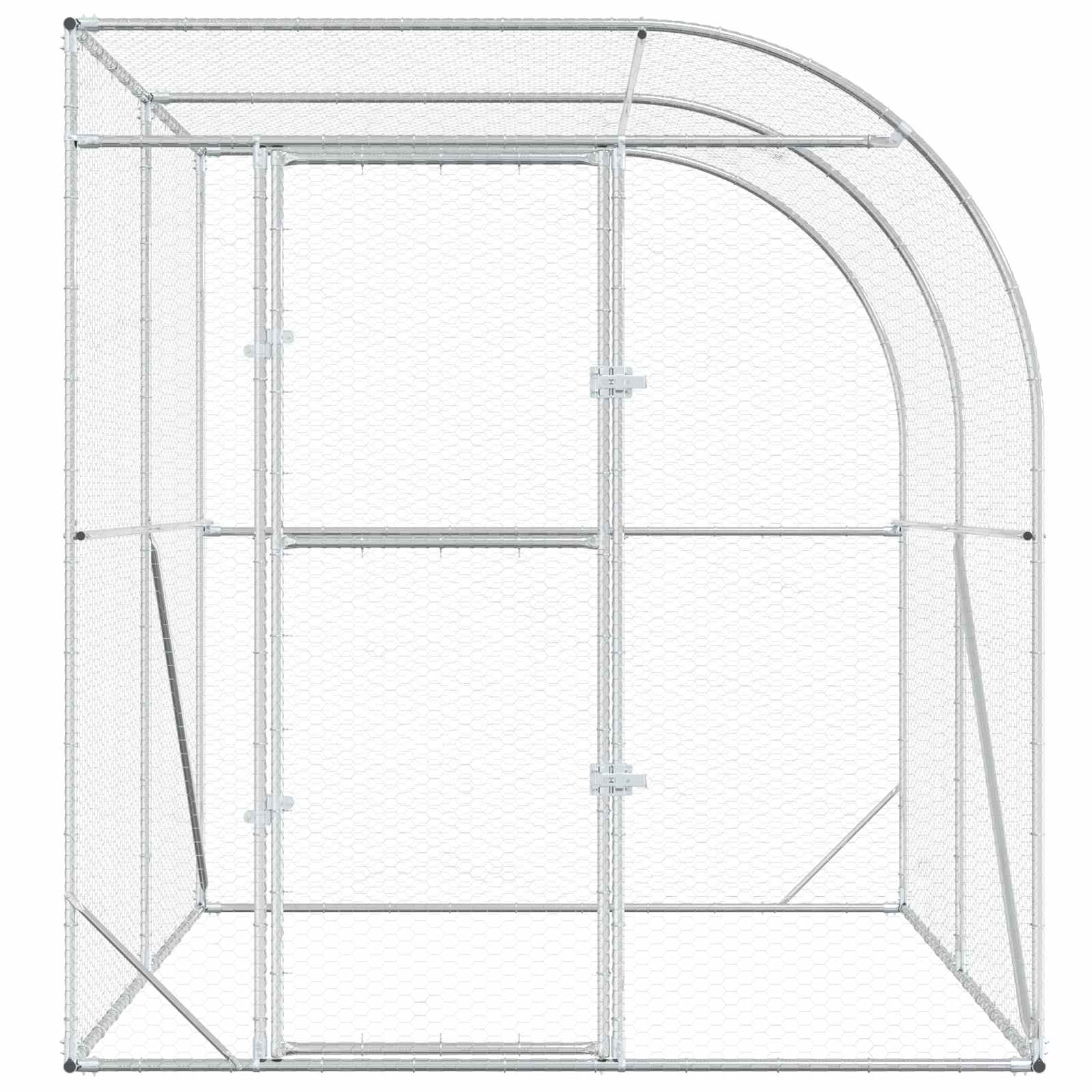 Chicken Coop Silver 200 x 200 x 215 cm Galvanised Steel
