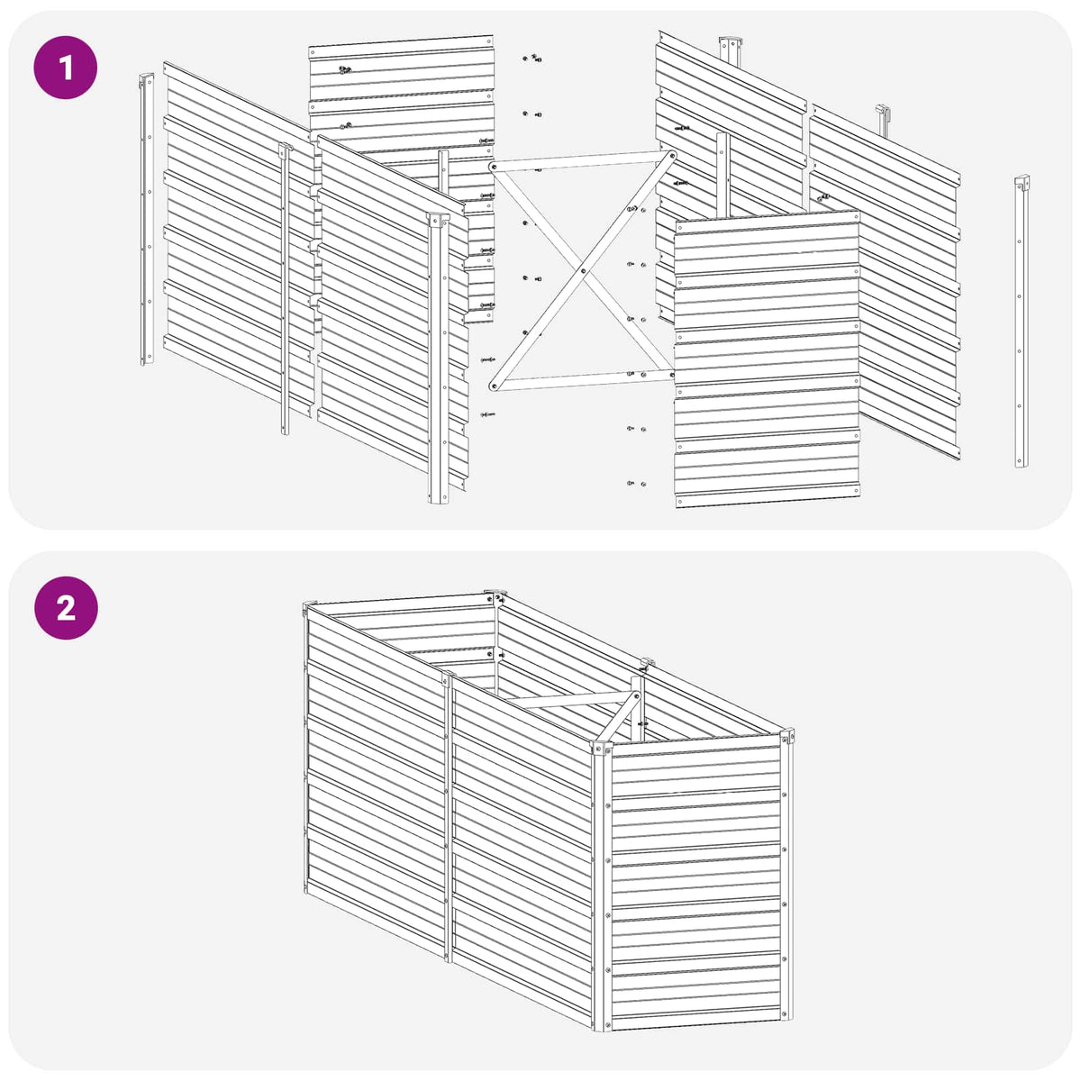 Raised Garden Bed Grey 160 x 40 x 55 cm cold-rolled steel