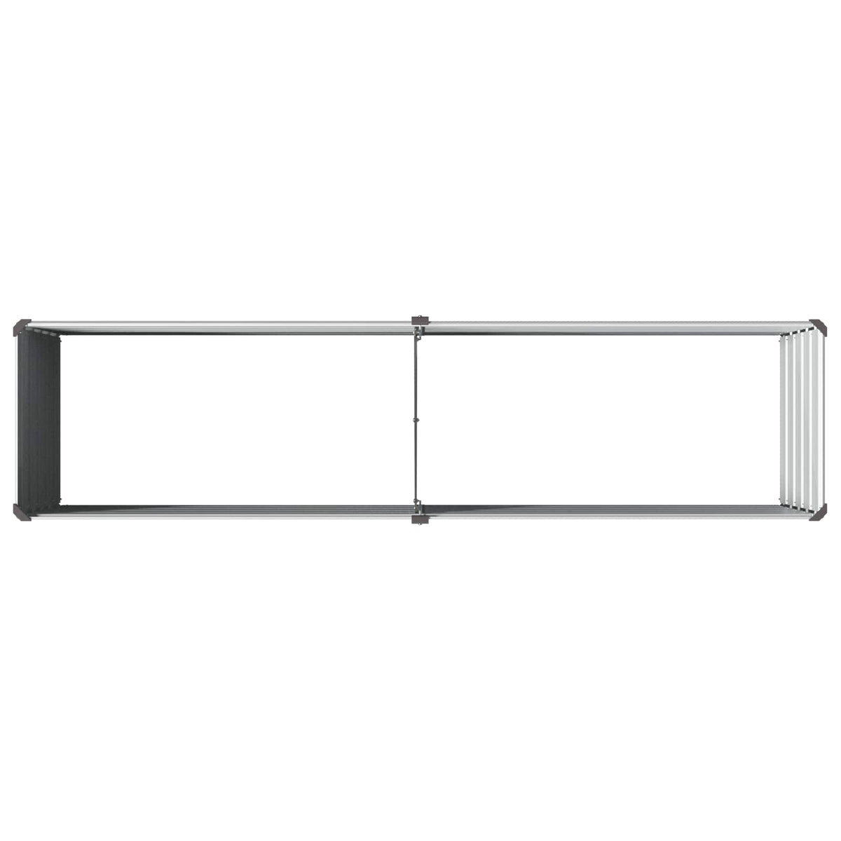 Raised Garden Bed Grey 160 x 40 x 55 cm cold-rolled steel