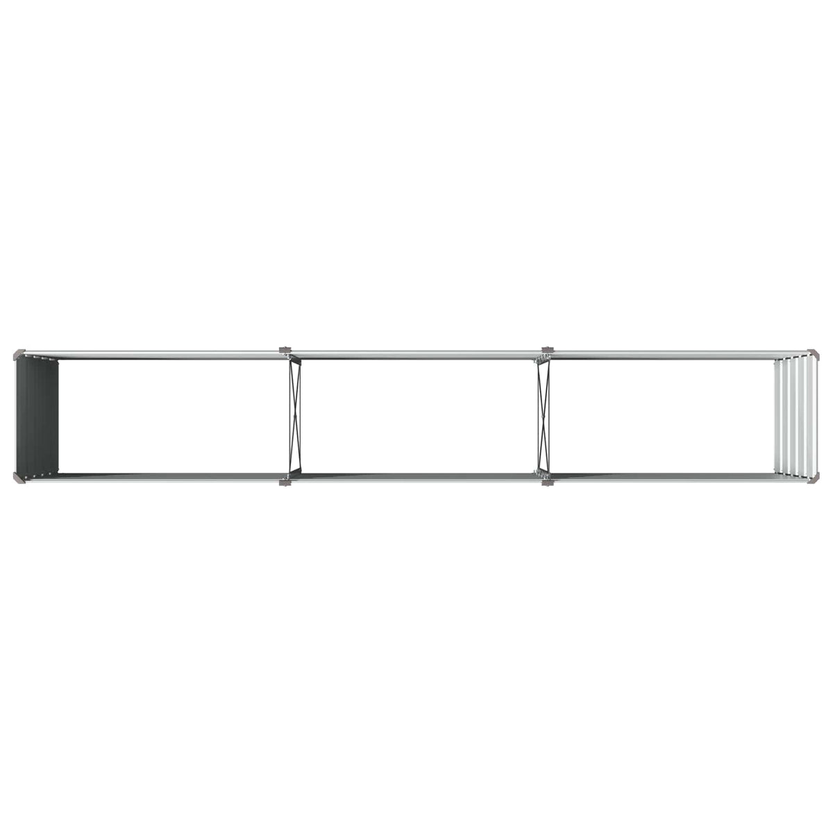 Raised Garden Bed Grey 240 x 40 x 55 cm cold-rolled steel