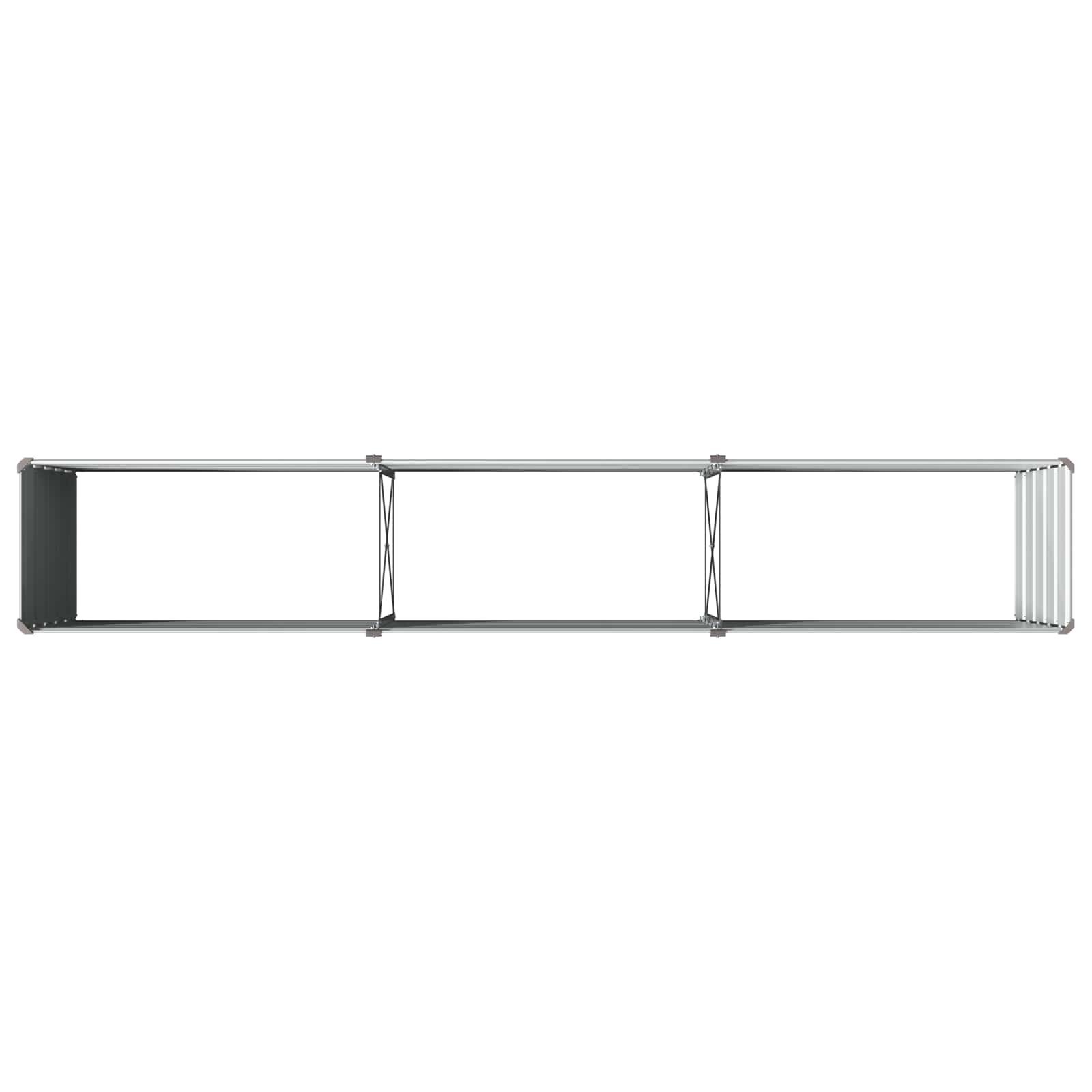 Raised Garden Bed Grey 240 x 40 x 55 cm cold-rolled steel