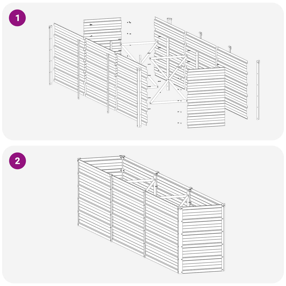 Raised Garden Bed Rusty 240 x 40 x 55 cm corton