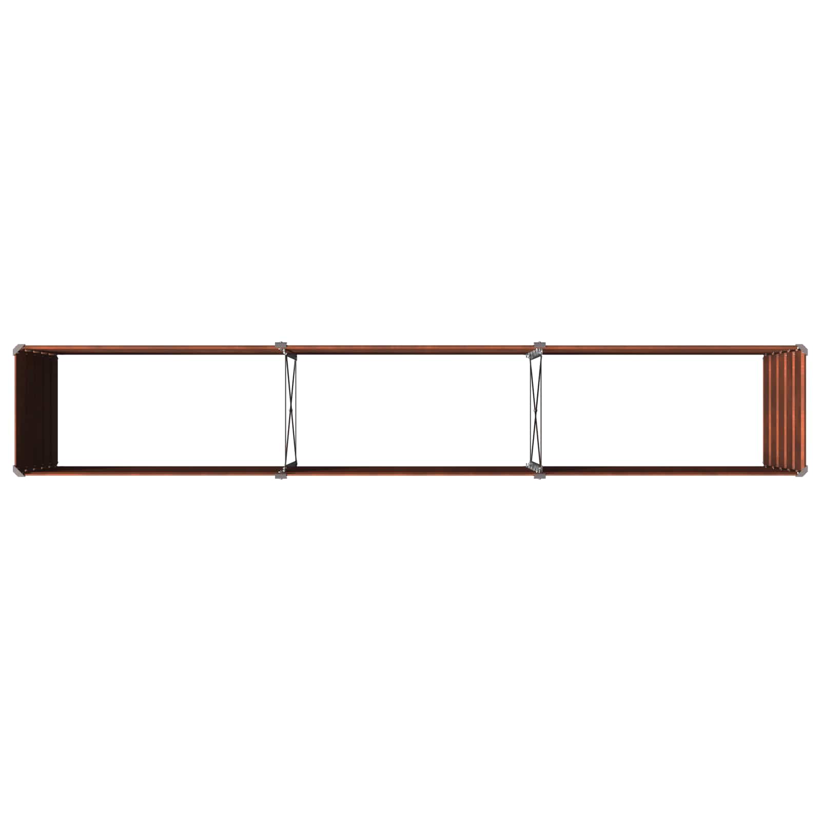 Raised Garden Bed Rusty 240 x 40 x 55 cm corton