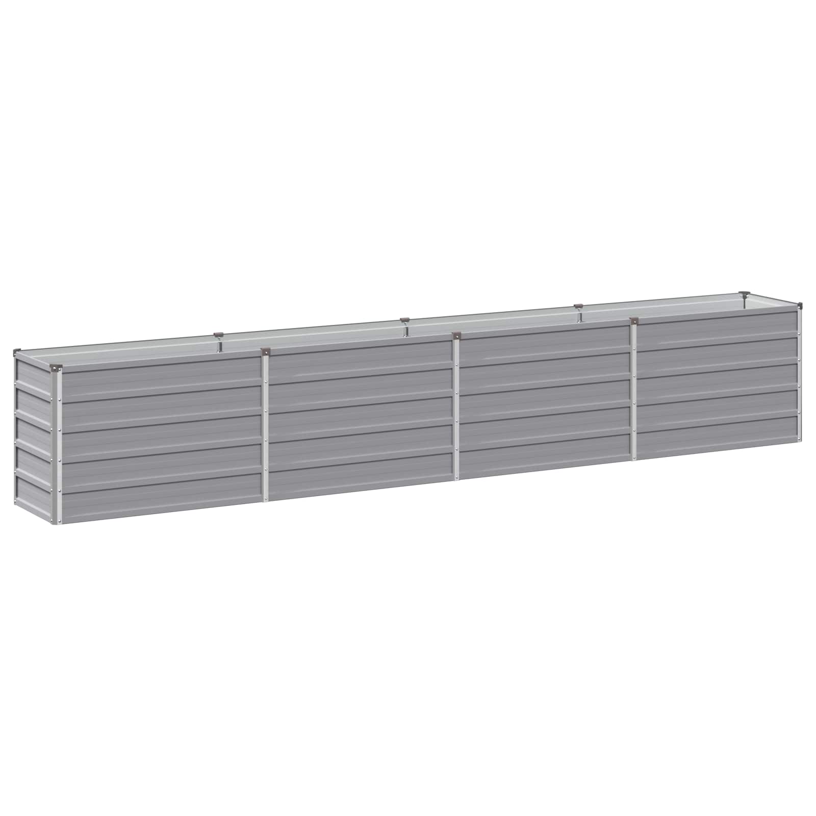 Raised Garden Bed Grey 320 x 40 x 55 cm cold-rolled steel