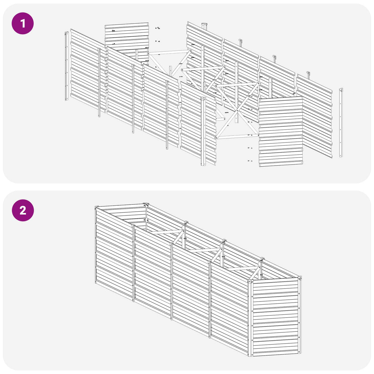 Raised Garden Bed Anthracite 320 x 40 x 55 cm cold-rolled steel