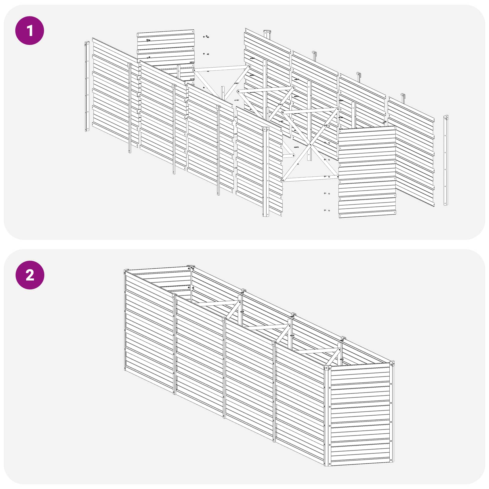 Raised Garden Bed Anthracite 320 x 40 x 55 cm cold-rolled steel