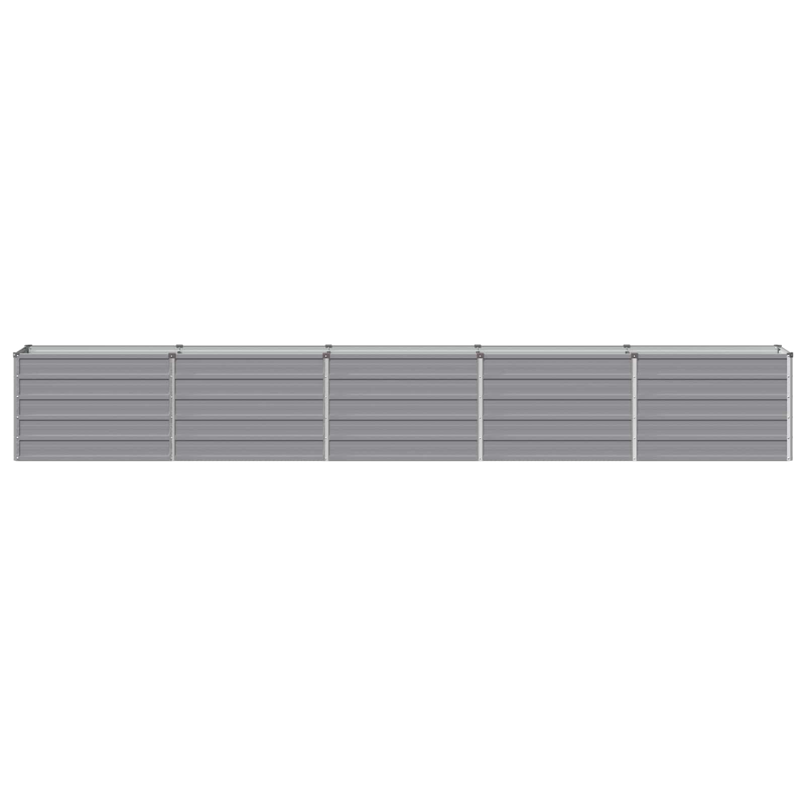 Raised Garden Bed Grey 400 x 40 x 55 cm cold-rolled steel