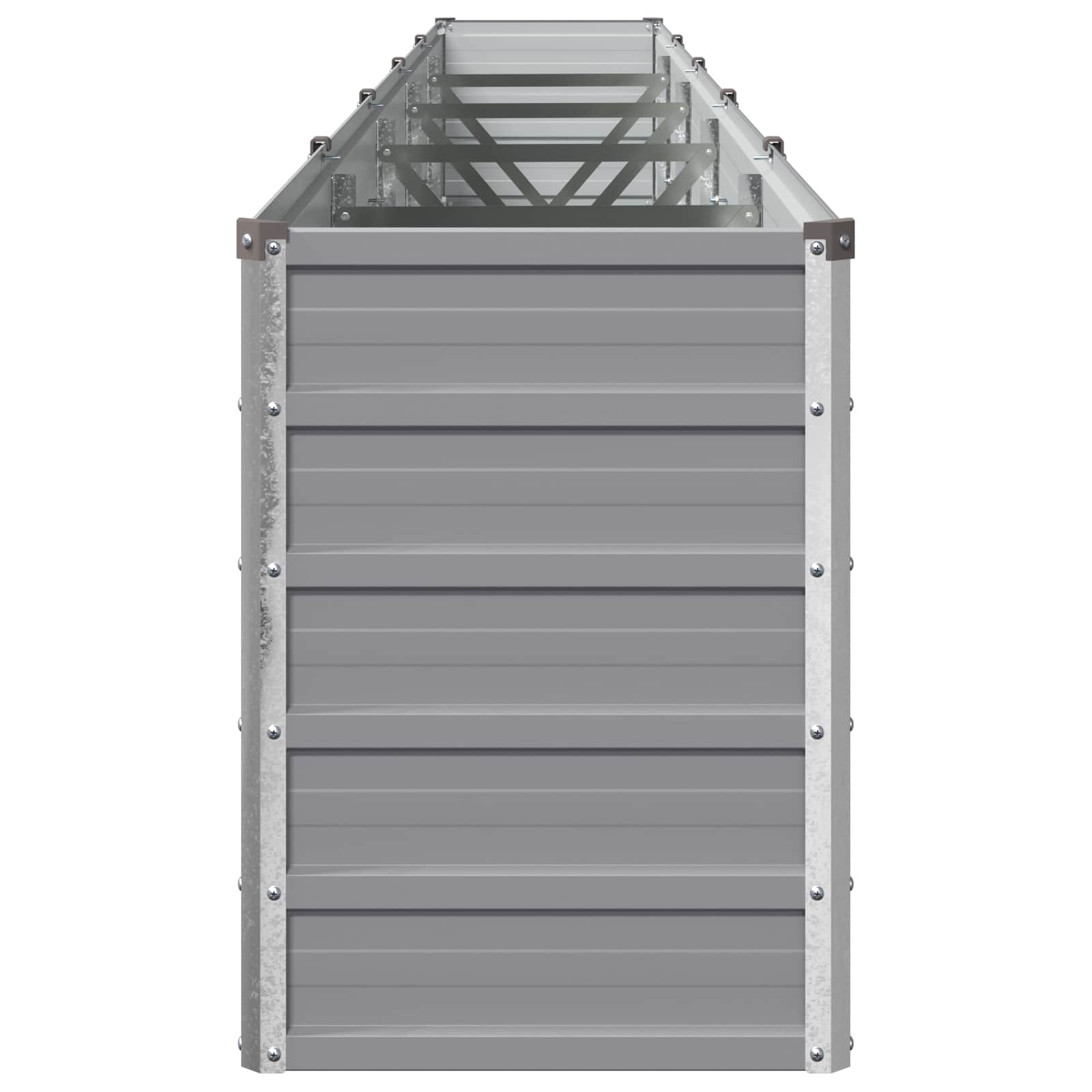 Raised Garden Bed Grey 400 x 40 x 55 cm cold-rolled steel