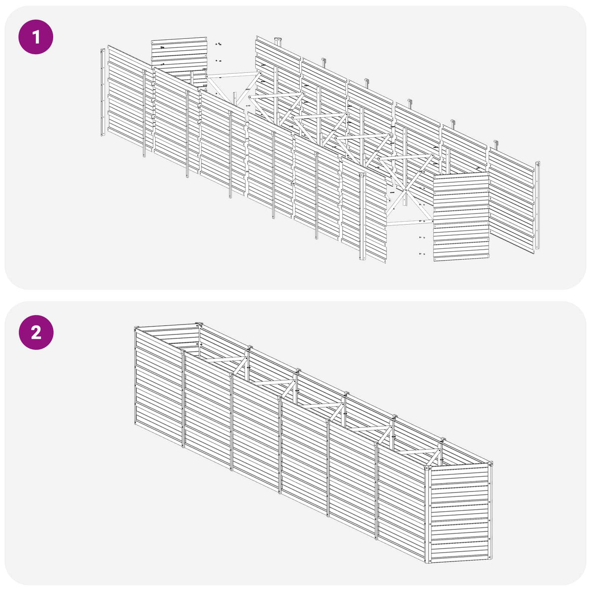 Raised Garden Bed Anthracite 480 x 40 x 55 cm cold-rolled steel