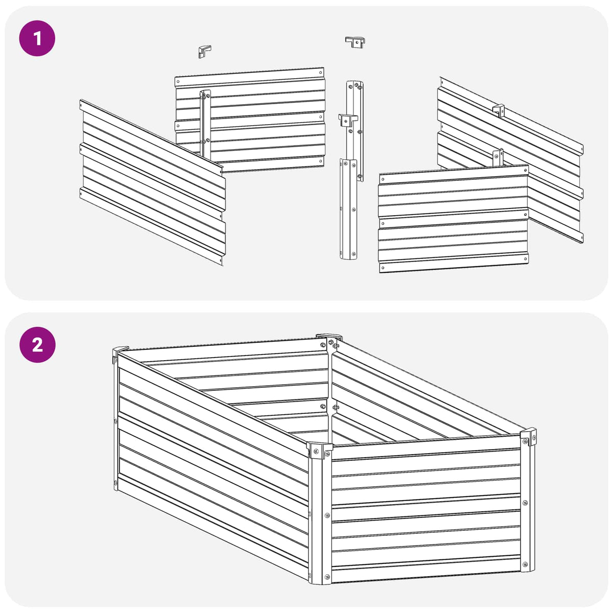 Raised Garden Bed Anthracite 100 x 40 x 24 cm cold-rolled steel