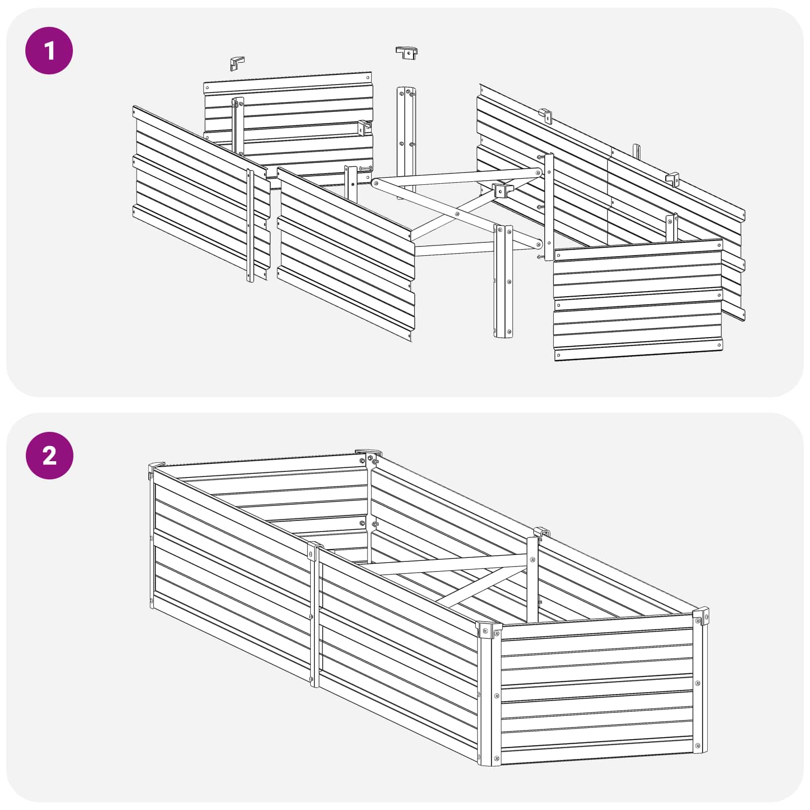 Raised Garden Bed Anthracite 160 x 40 x 24 cm cold-rolled steel