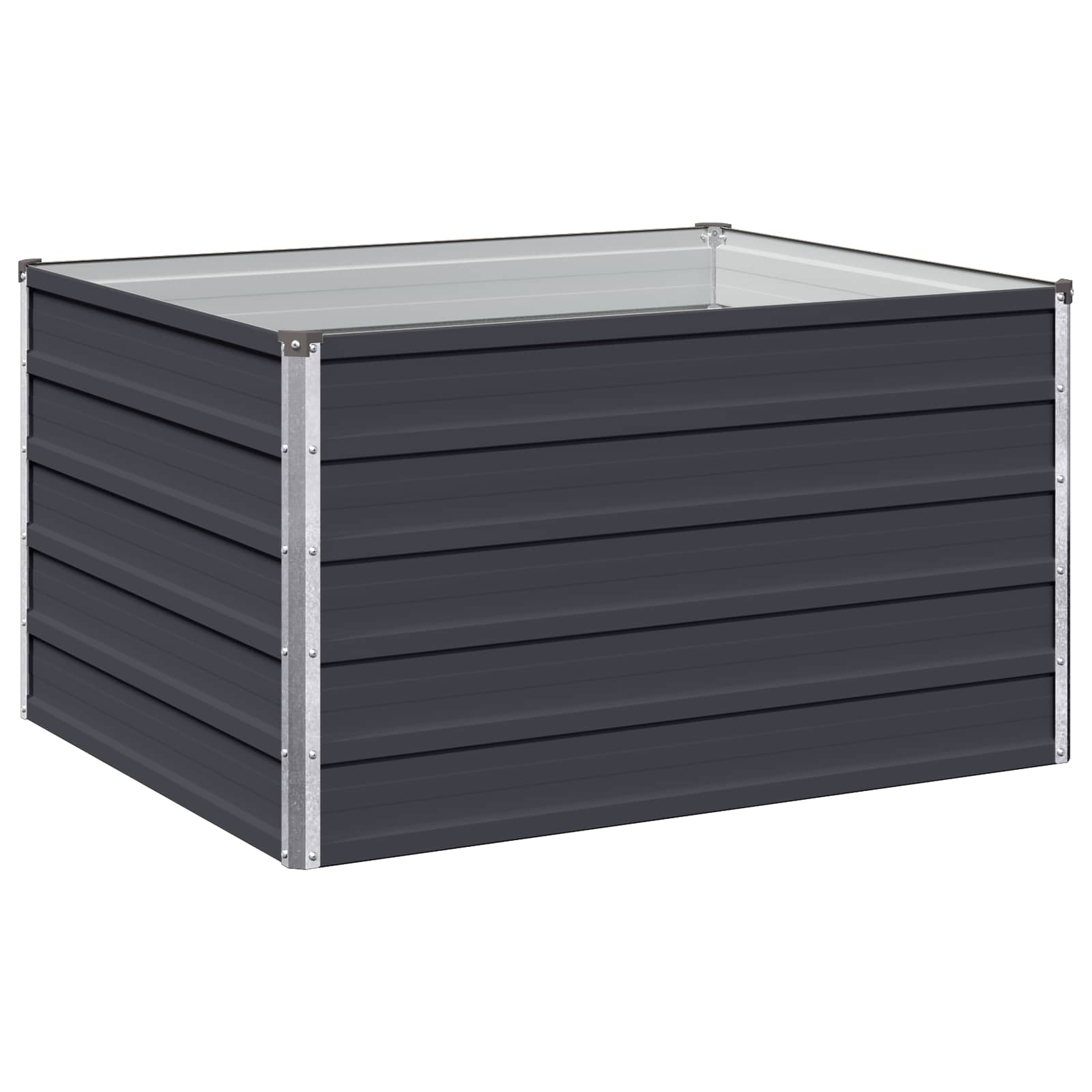 Raised Garden Bed Anthracite 100 x 80 x 55 cm cold-rolled steel