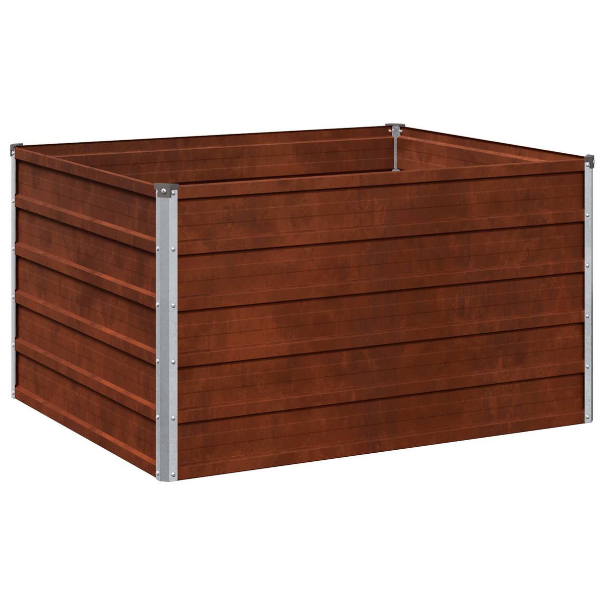 Raised Garden Bed Rusty 100 x 80 x 55 cm corton