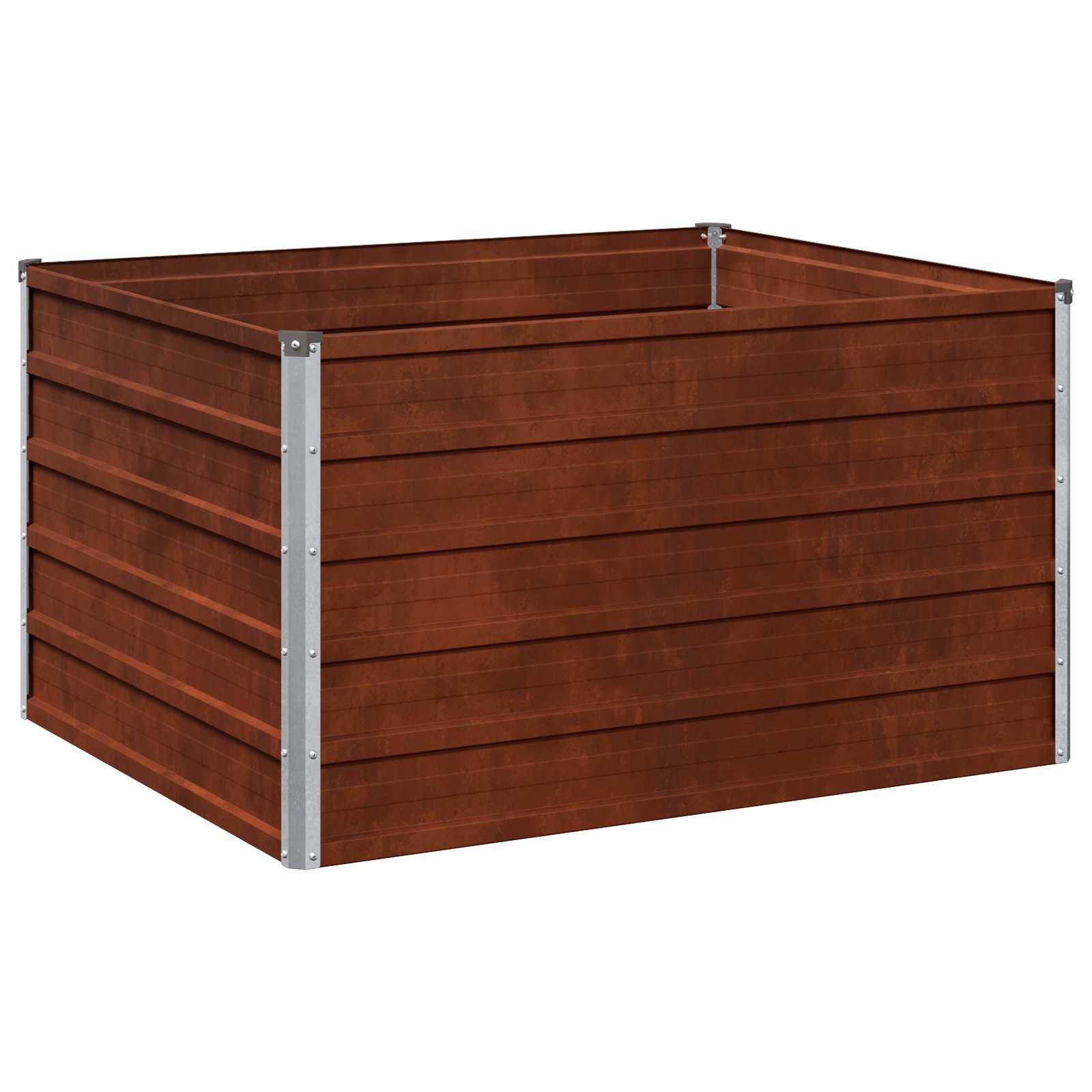 Raised Garden Bed Rusty 100 x 80 x 55 cm corton