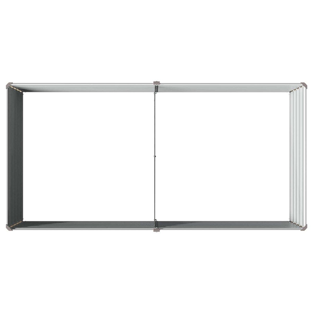 Raised Garden Bed Grey 160 x 80 x 55 cm cold-rolled steel