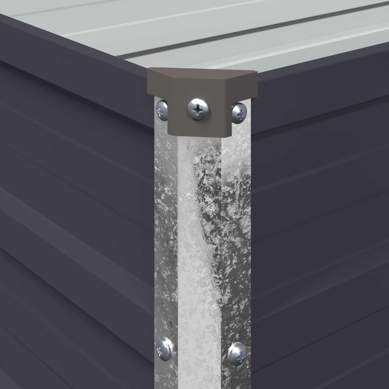 Raised Garden Bed Anthracite 160 x 80 x 55 cm cold-rolled steel