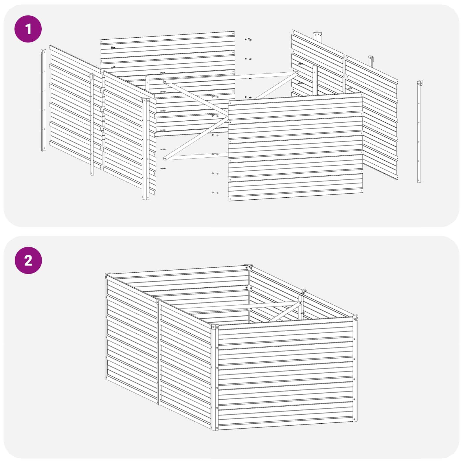 Raised Garden Bed Anthracite 160 x 80 x 55 cm cold-rolled steel