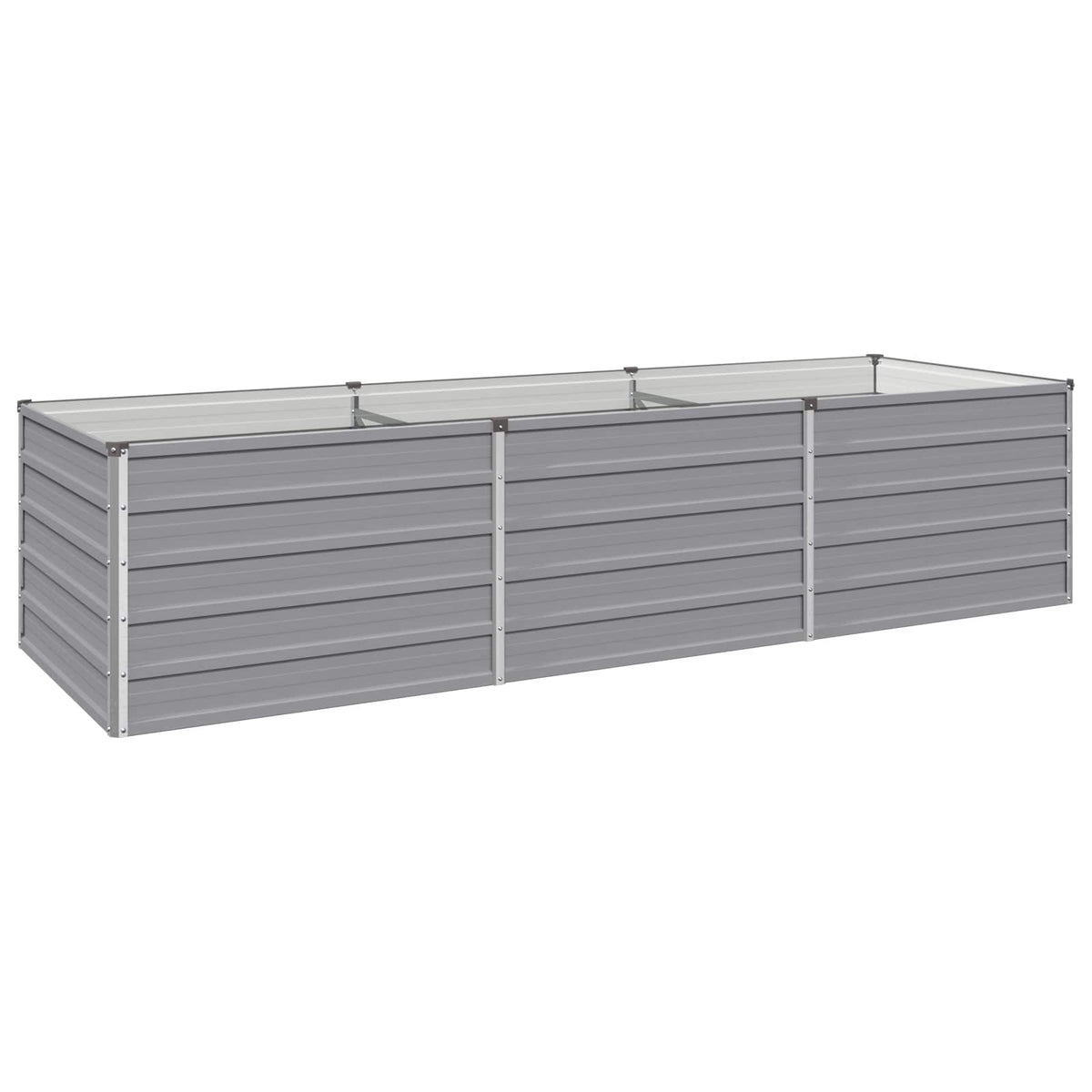 Raised Garden Bed Grey 240 x 80 x 55 cm cold-rolled steel