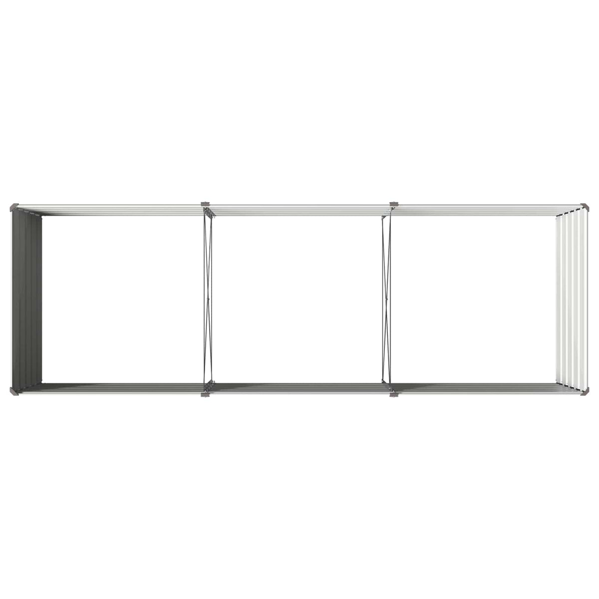 Raised Garden Bed Grey 240 x 80 x 55 cm cold-rolled steel