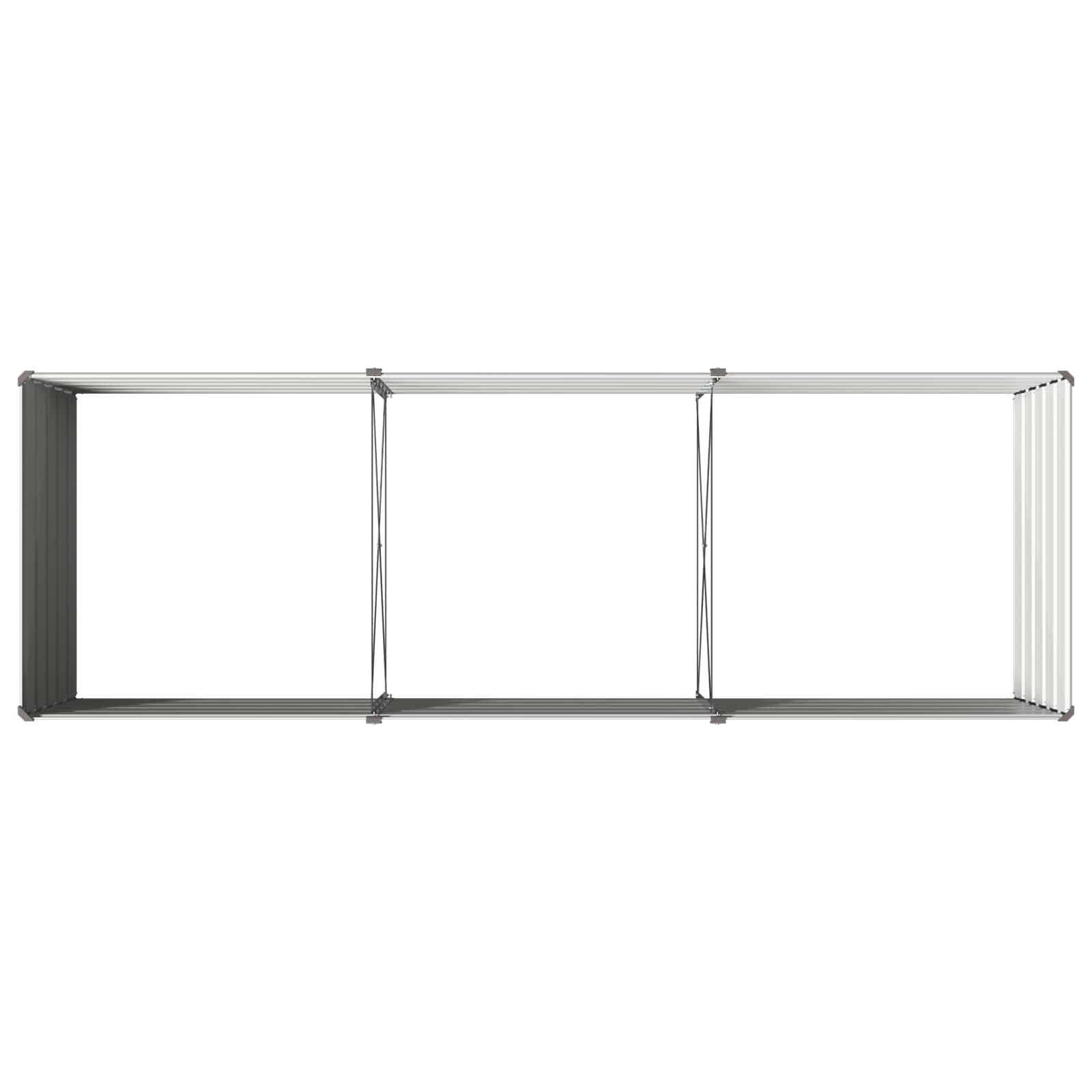 Raised Garden Bed Grey 240 x 80 x 55 cm cold-rolled steel