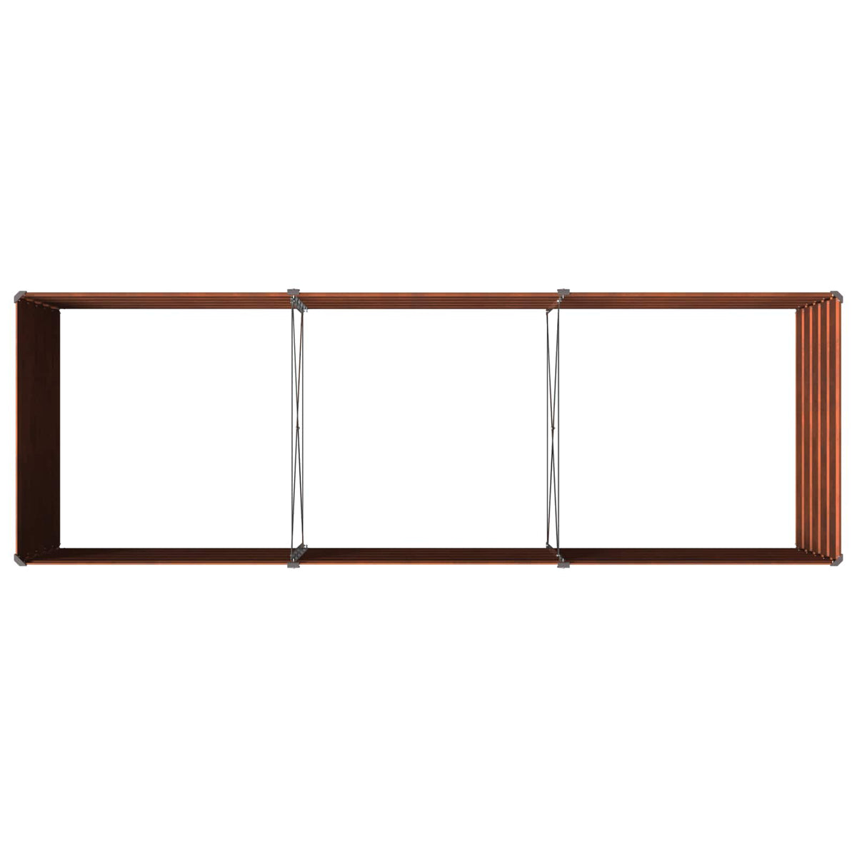 Raised Garden Bed Rusty 240 x 80 x 55 cm corton