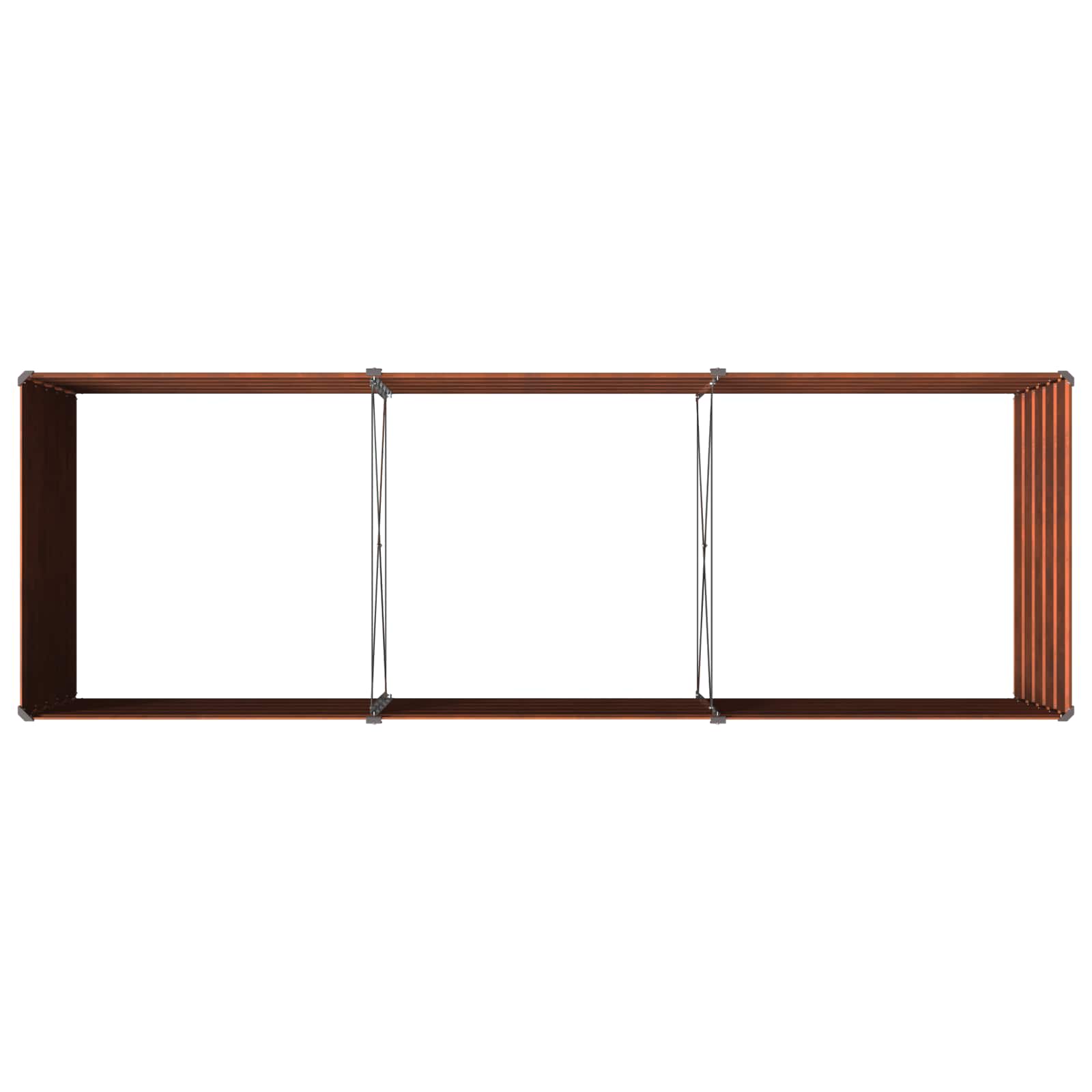 Raised Garden Bed Rusty 240 x 80 x 55 cm corton