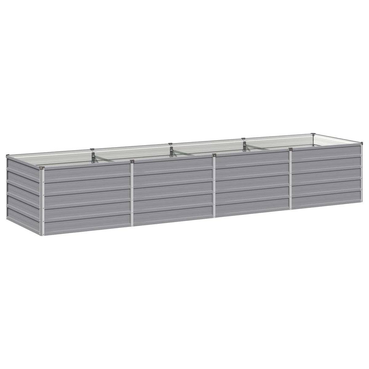 Raised Garden Bed Grey 320 x 80 x 55 cm cold-rolled steel