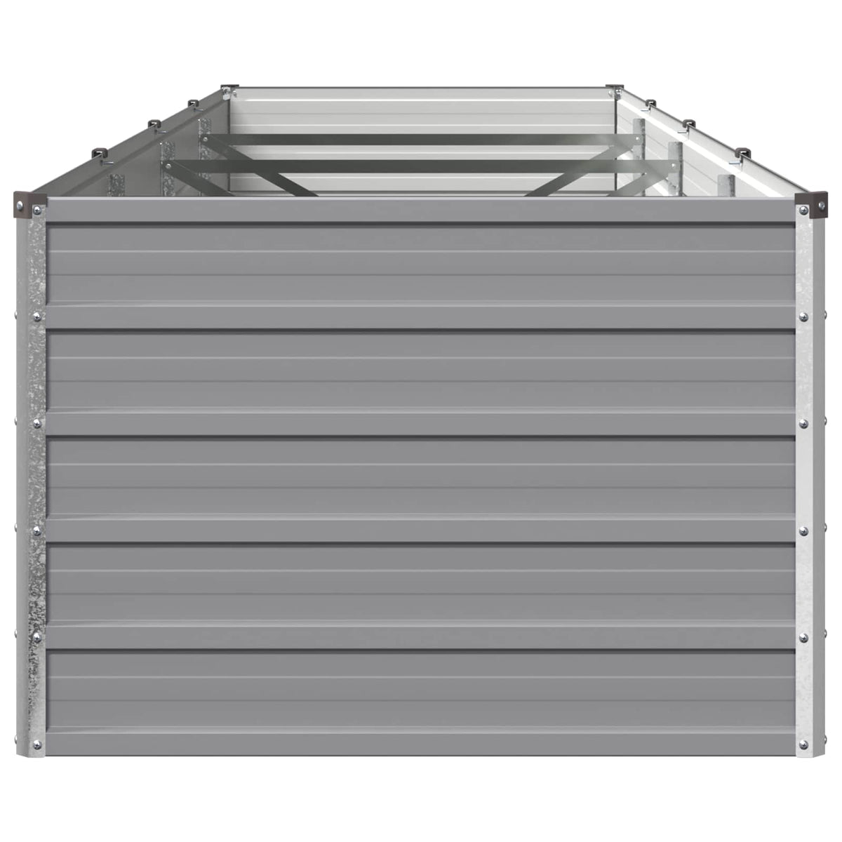Raised Garden Bed Grey 320 x 80 x 55 cm cold-rolled steel
