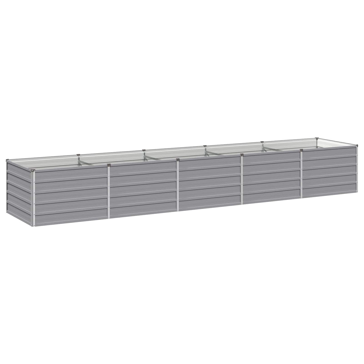 Raised Garden Bed Grey 400 x 80 x 55 cm cold-rolled steel