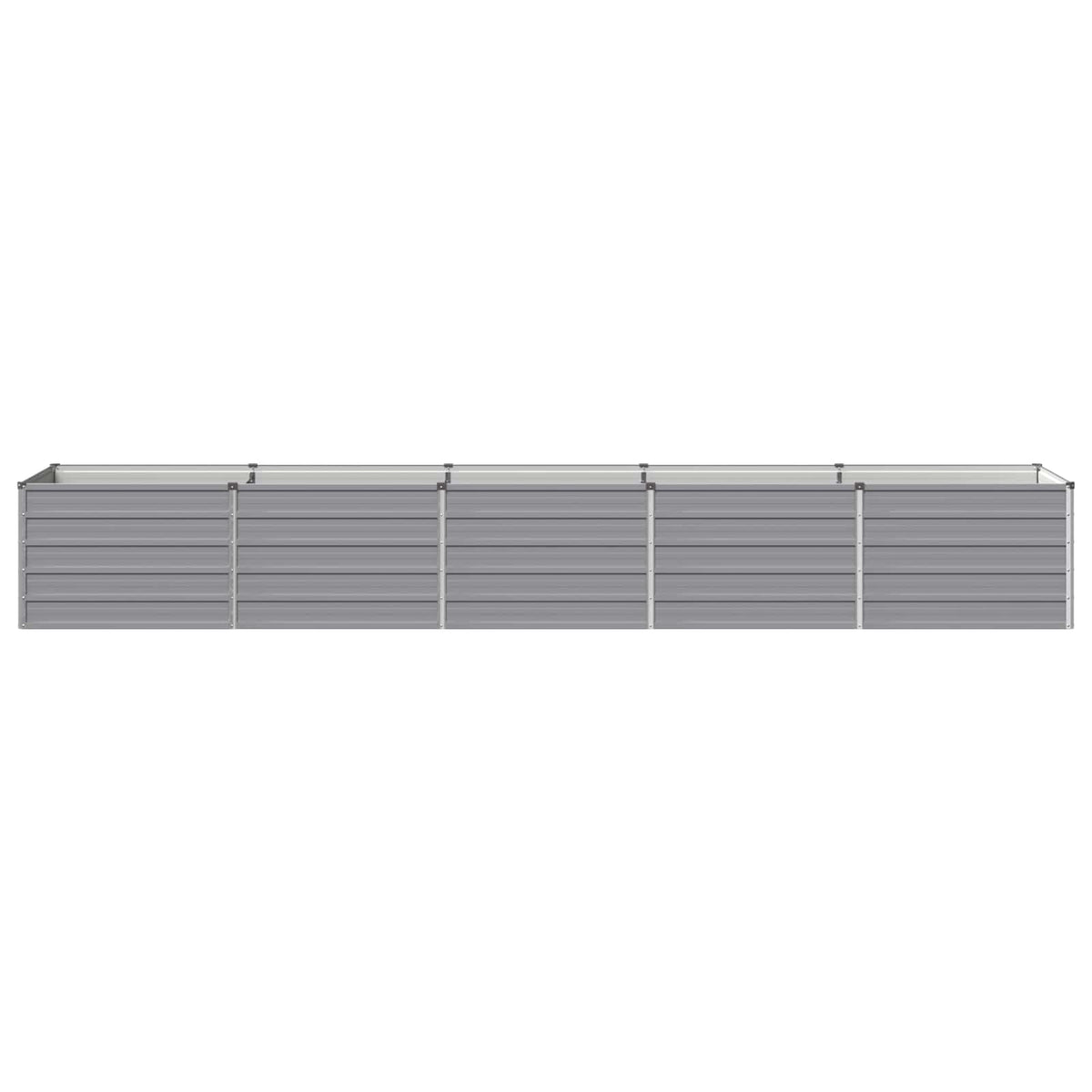 Raised Garden Bed Grey 400 x 80 x 55 cm cold-rolled steel