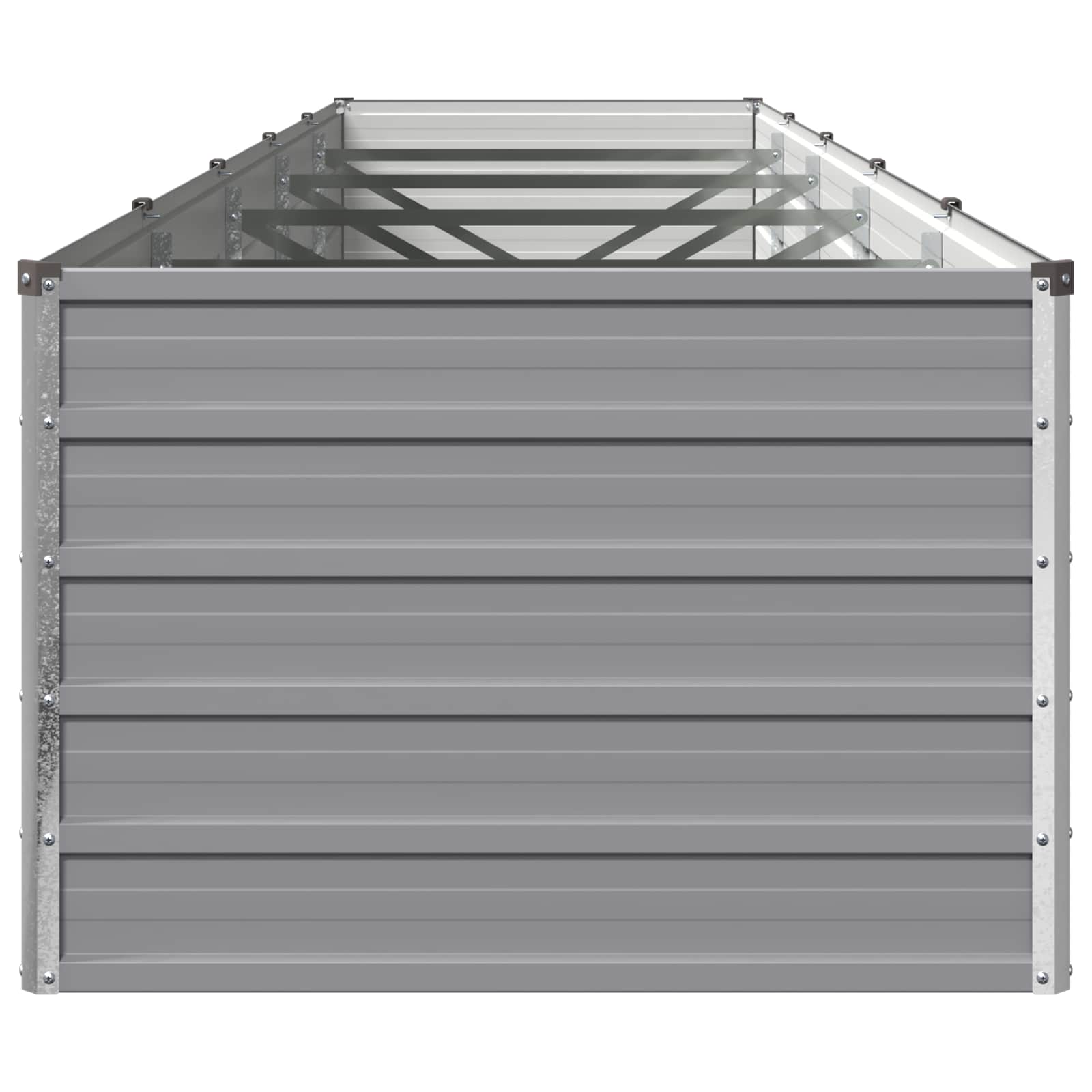 Raised Garden Bed Grey 400 x 80 x 55 cm cold-rolled steel