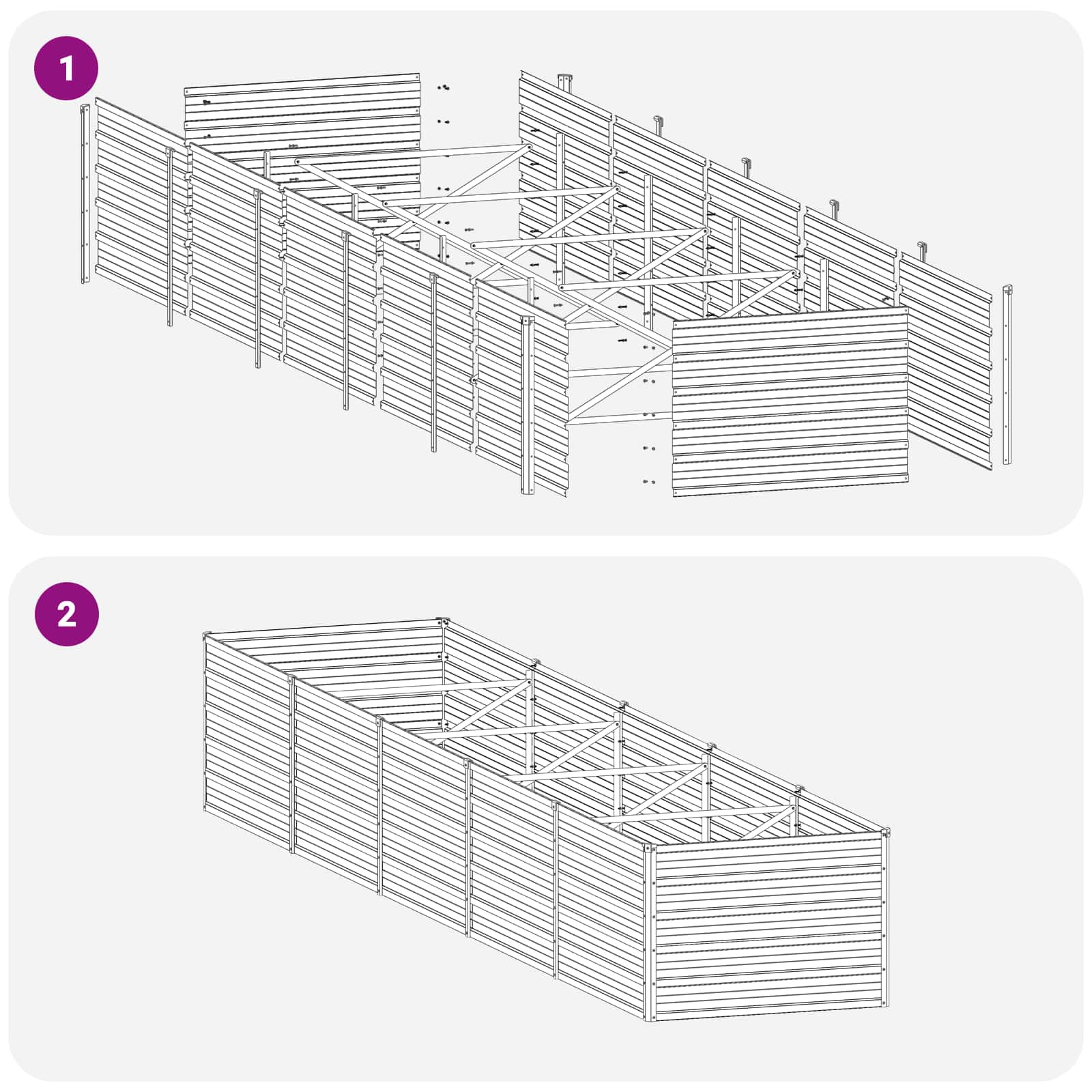 Raised Garden Bed Anthracite 400 x 80 x 55 cm cold-rolled steel
