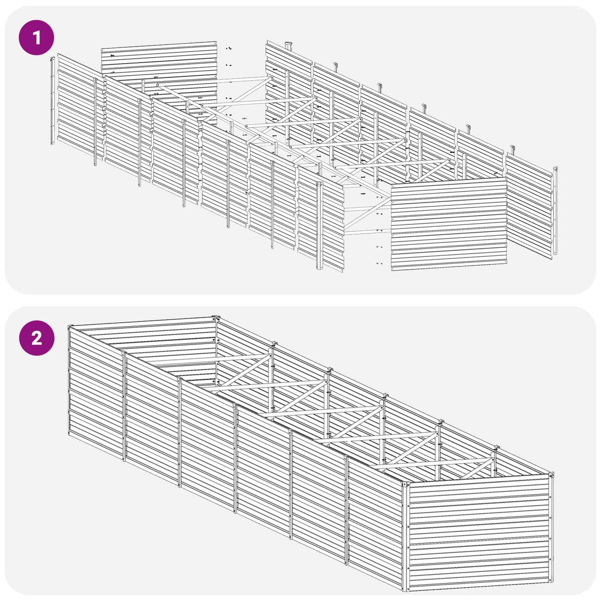 Raised Garden Bed Anthracite 480 x 80 x 55 cm cold-rolled steel