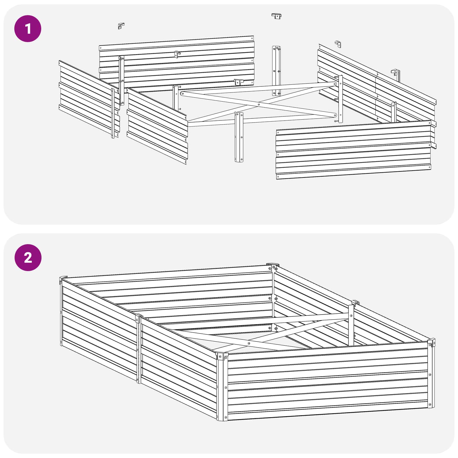 Raised Garden Bed Anthracite 160 x 80 x 24 cm cold-rolled steel