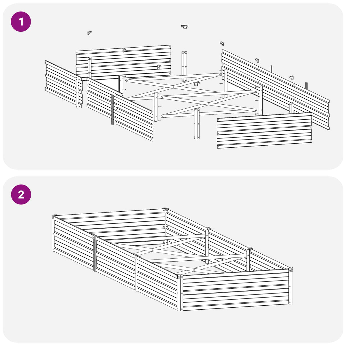 Raised Garden Bed Anthracite 240 x 80 x 24 cm cold-rolled steel