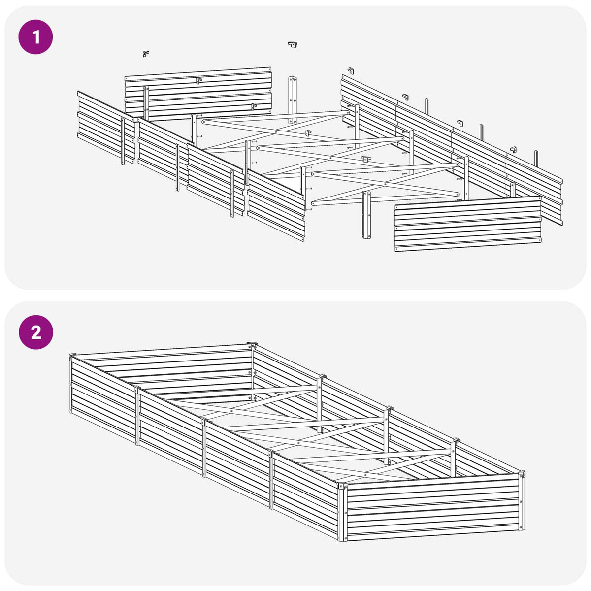 Raised Garden Bed Anthracite 320 x 80 x 24 cm cold-rolled steel