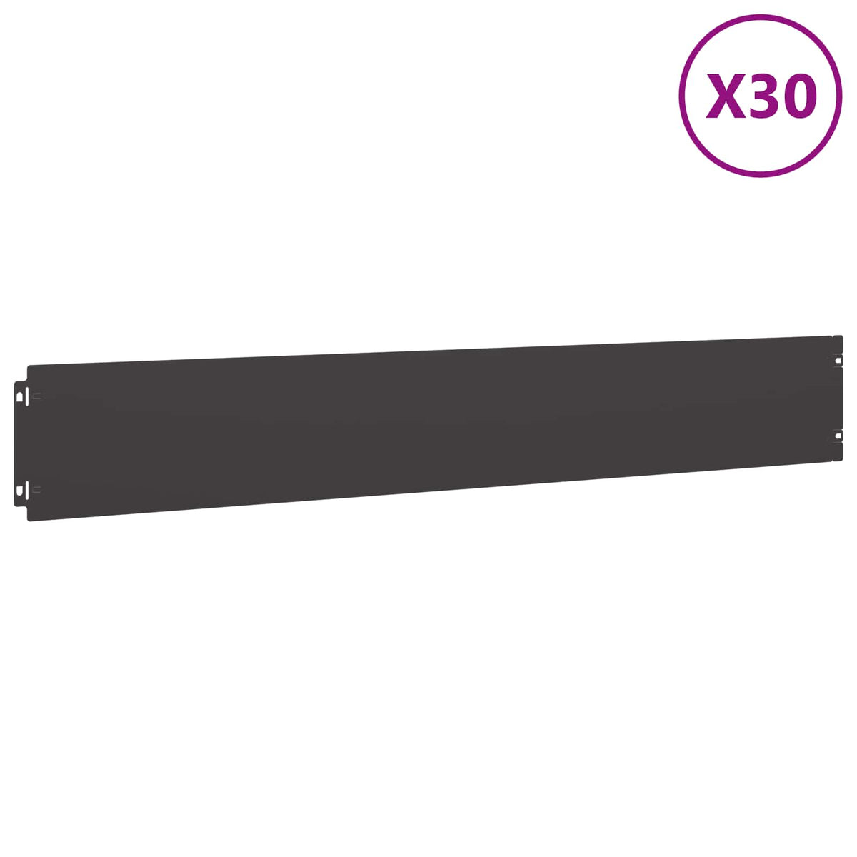 Lawn Edging 30 pcs 15 x 103 cm Steel Black