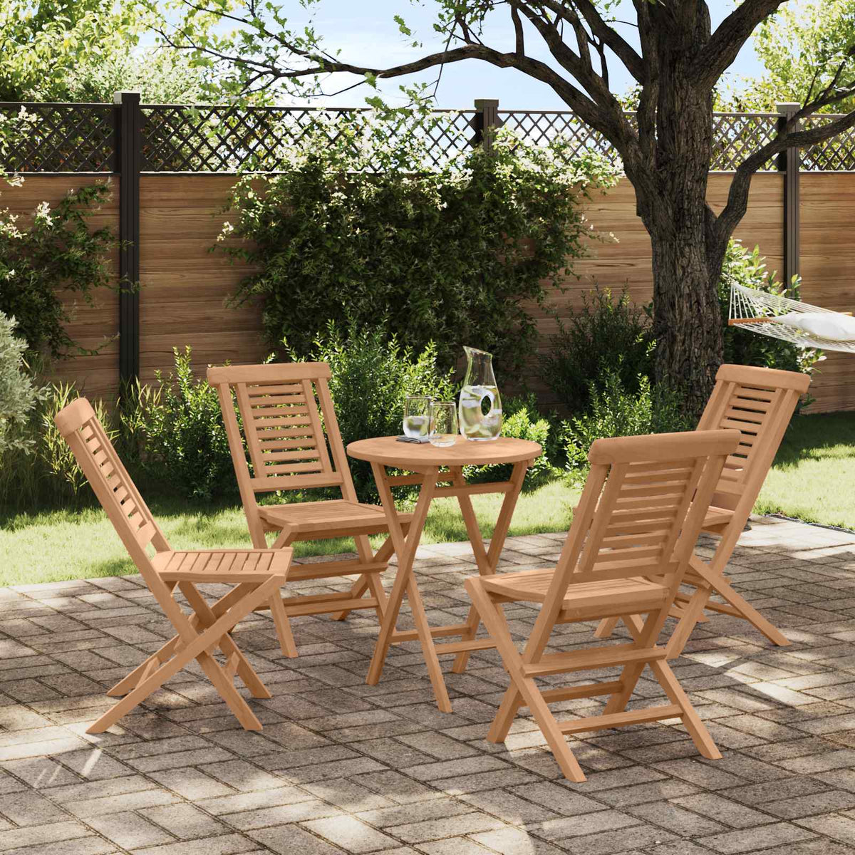 Garden Set 3 pcs Brown Solid Teak Wood