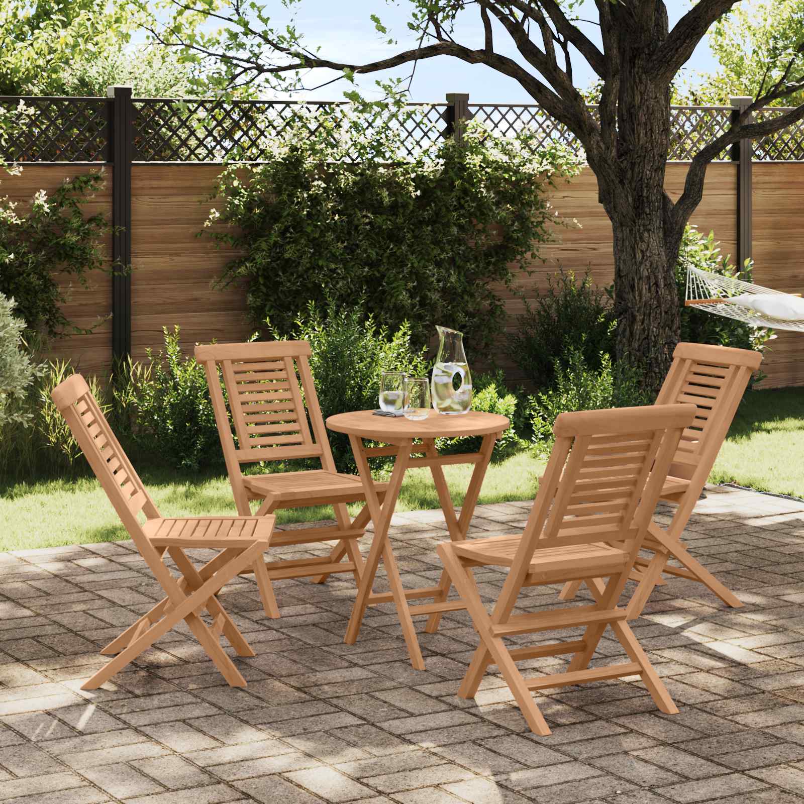 Garden Set 3 pcs Brown Solid Teak Wood